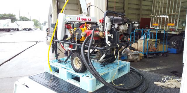 ポンプ SP451 エンジン三菱 GM182 中古 やまびこ（共立） セット動噴