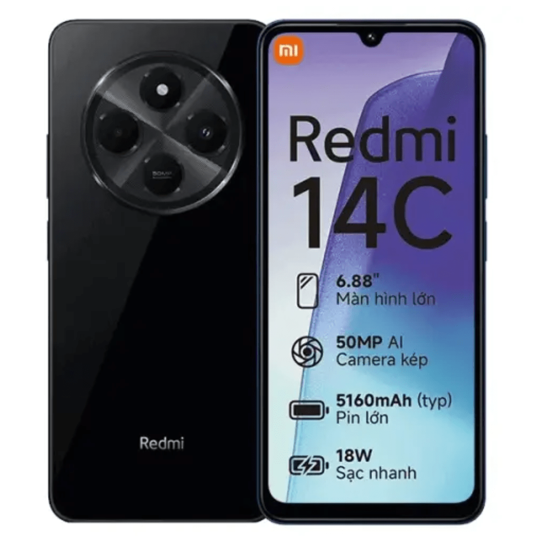 Redmi 14C 6/128GB Midnight Black - NewTech Mobile Accessories