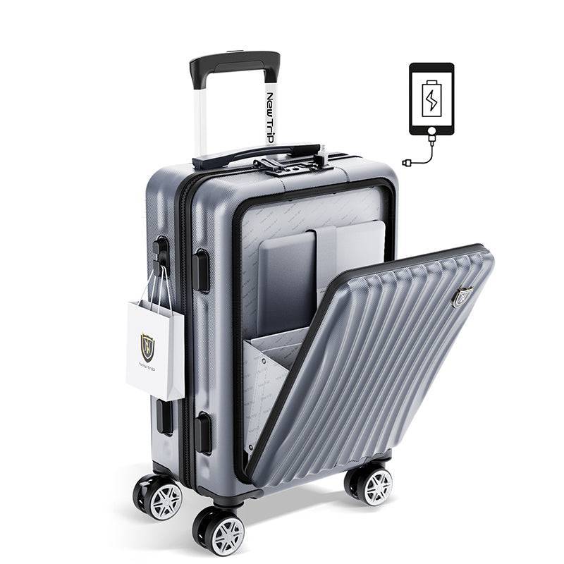 New Trip] 機内持ち込み スーツケース フロントオープン式 0702