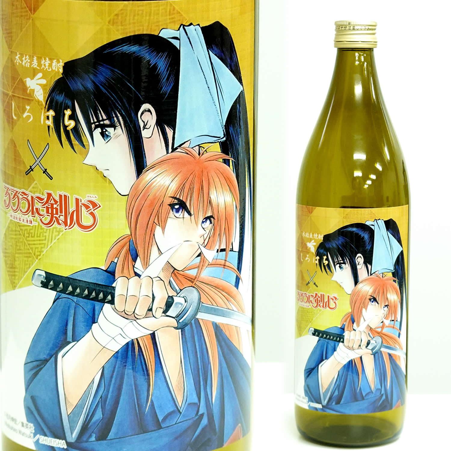 ネットショップ】るろうに剣心 x 焼酎(麦) コミック表紙15巻ラベル