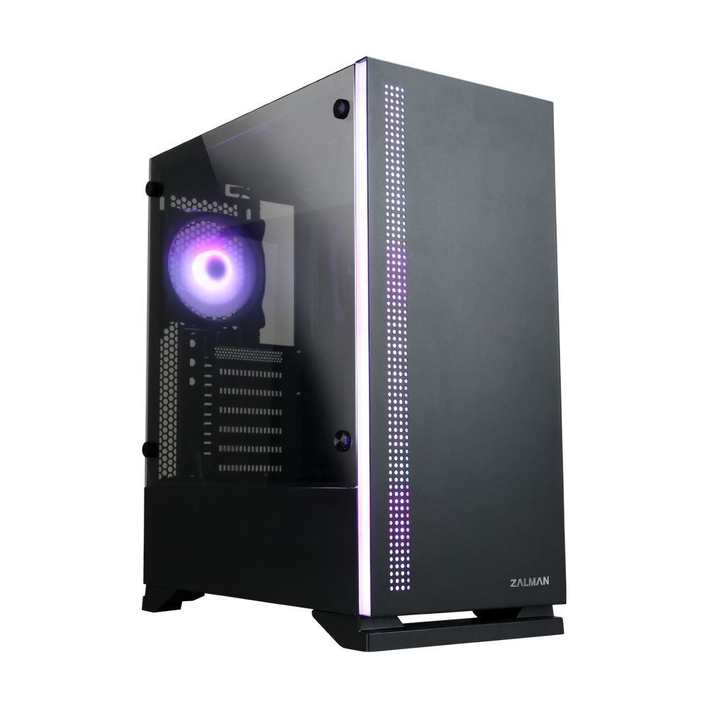 ZALMAN、RGB LEDファンが標準で付属するコンパクトミドルタワーケース