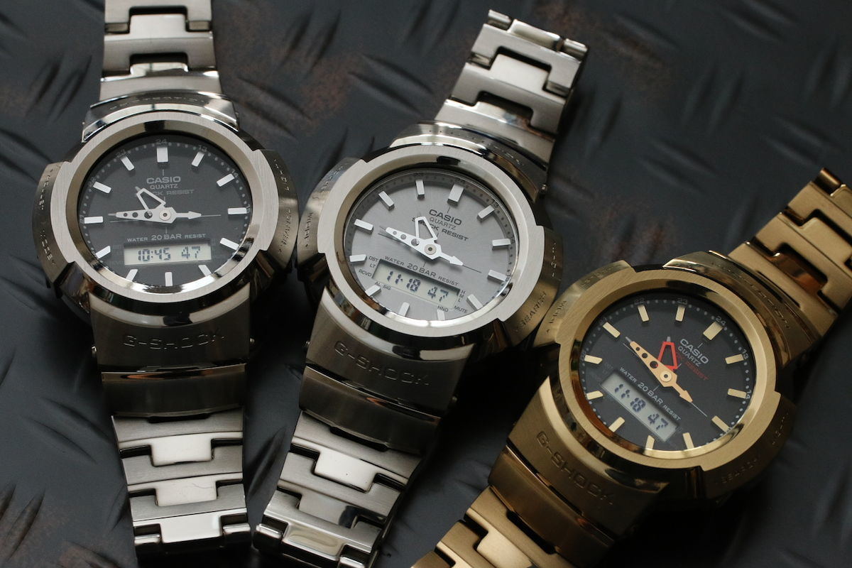 G-SHOCK新作を写真で - レトロフューチャーが薫る最新フルメタル「AWM