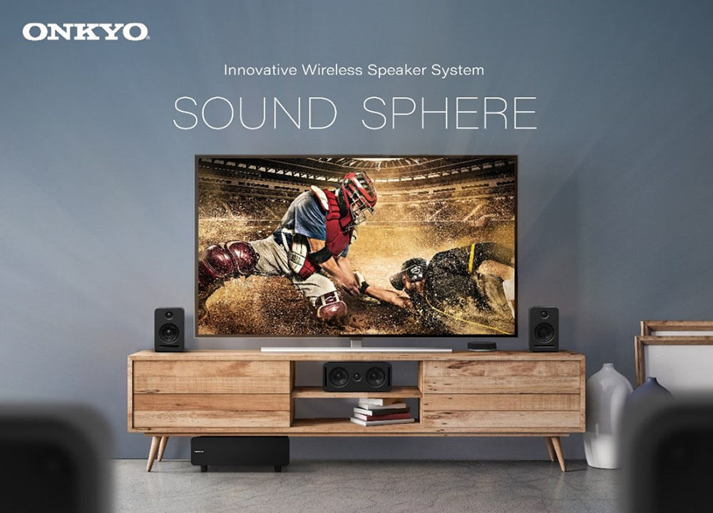オンキヨー、ワイヤレスで最大5.1chシステムを実現「SOUND SPHERE