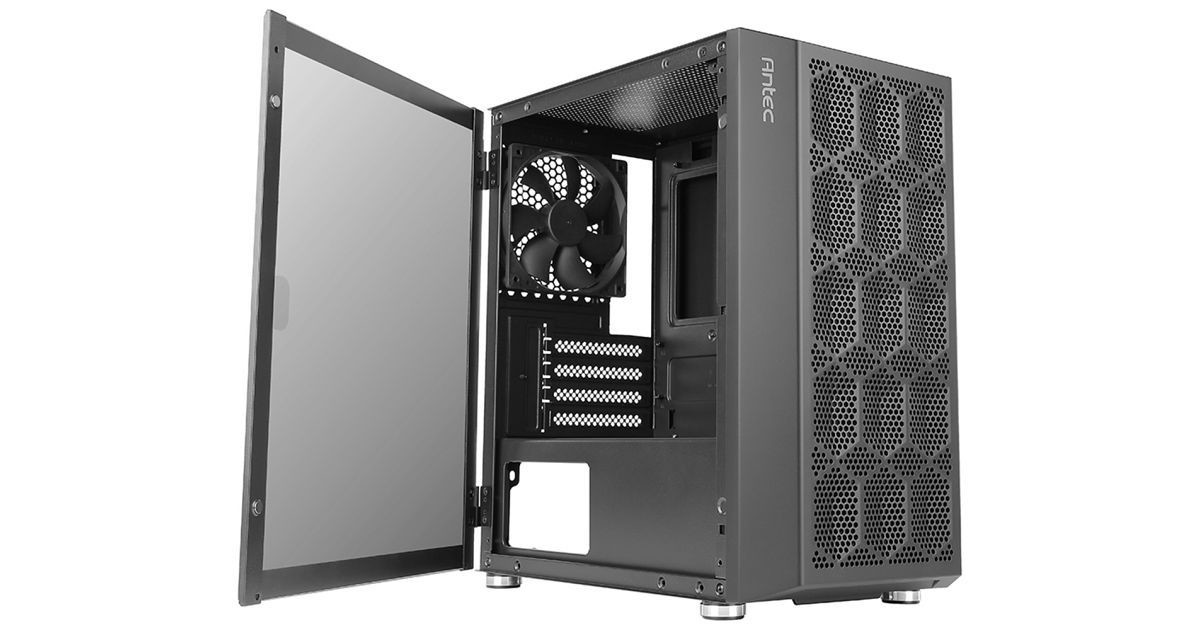 Antec、スクリューレス開閉のガラスパネルで扱いやすいマイクロATX