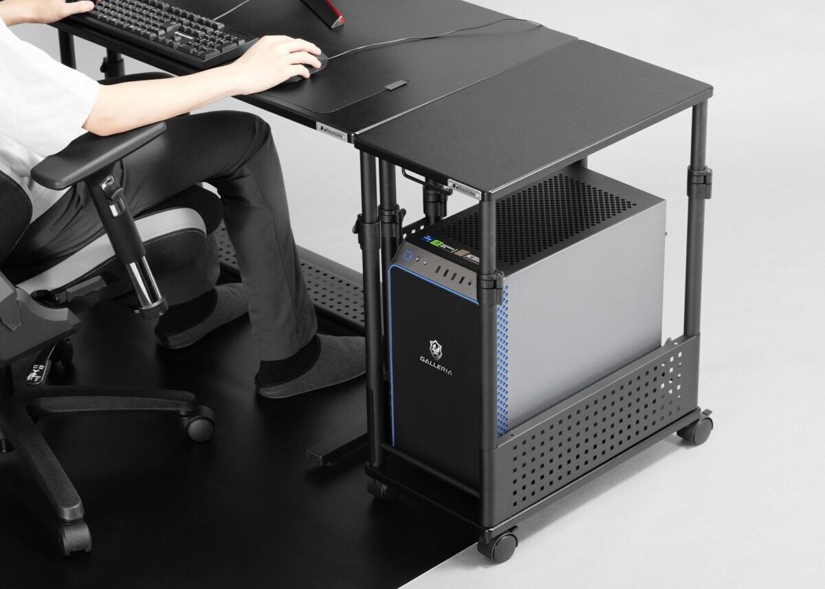 Bauhutte、昇降式天板でデスクの作業面積を拡張できる「ミドルタワーPC