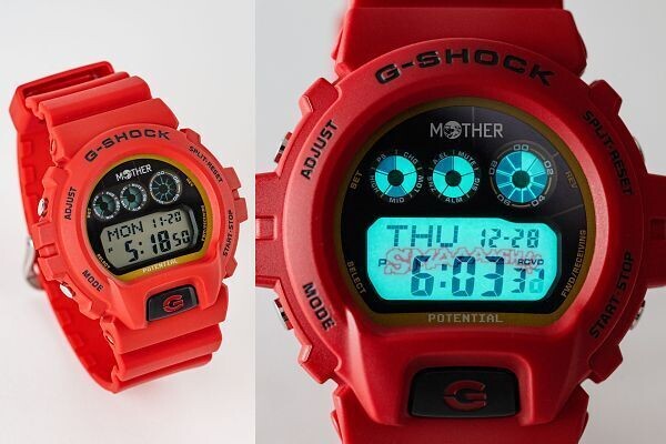 MOTHER×G-SHOCK、コラボ第2弾は鮮やかMOTHERレッドの三ツ目「6900