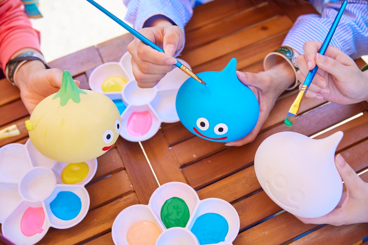 ニジゲンノモリ「ドラゴンクエスト アイランド」スライム色塗り体験SNS