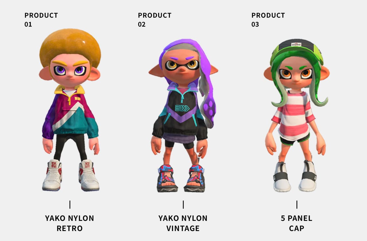スプラトゥーン2』のアパレルアイテム登場へ。「ヤコナイロン レトロ