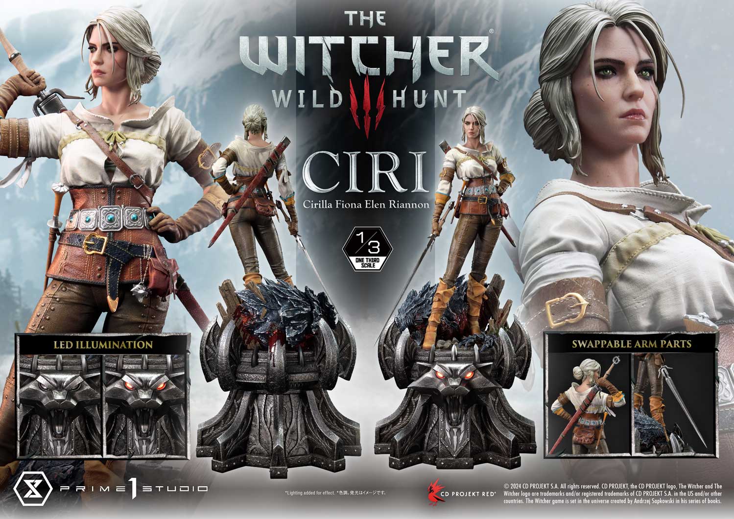 ウィッチャー3 ワイルドハント』「シリ」の1/3スケールスタチューが発表
