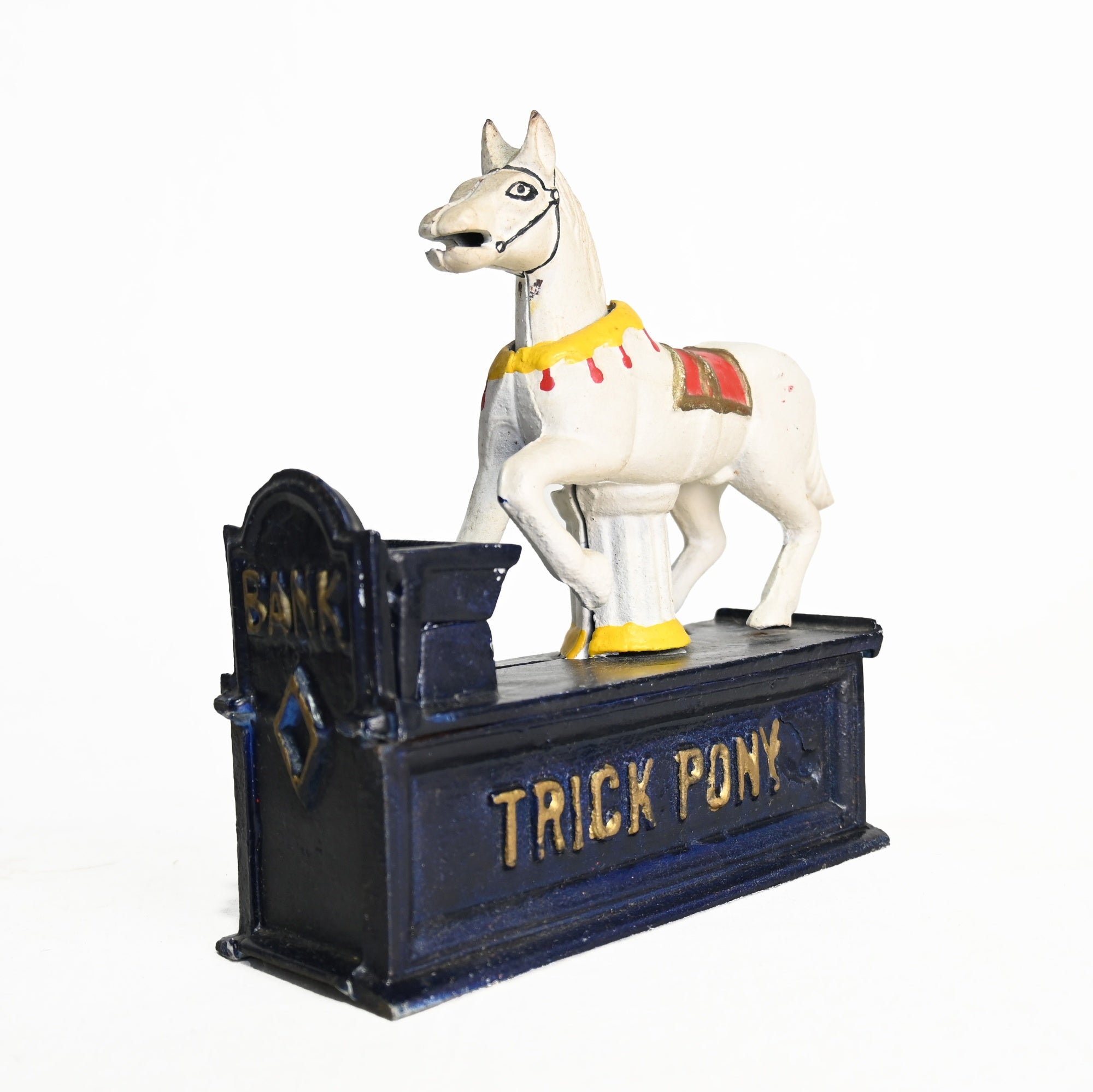 Cast Iron Trick Pony Mechanical Bank Retro / ポニー 馬 機械式貯金
