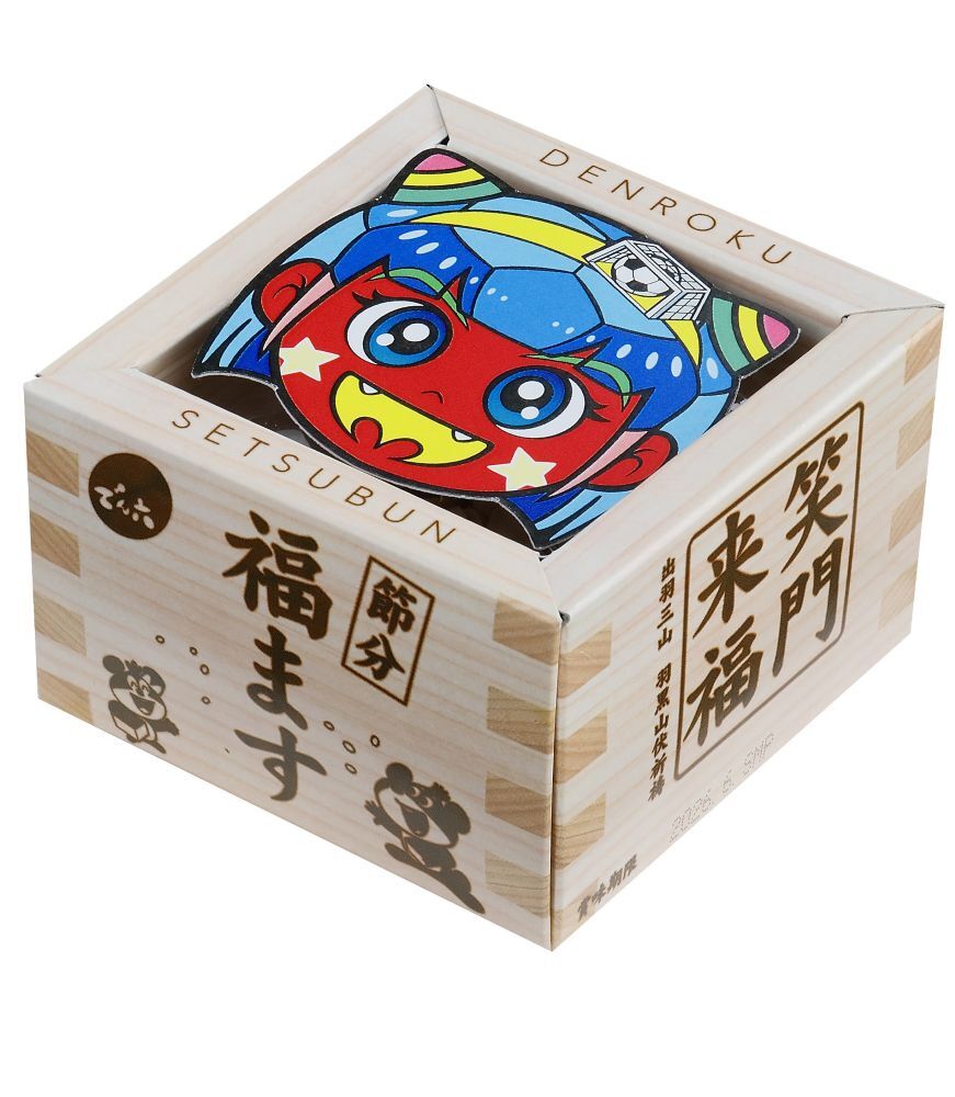 節分売場の活性化へ でん六から「サポーターマメドル鬼」登場