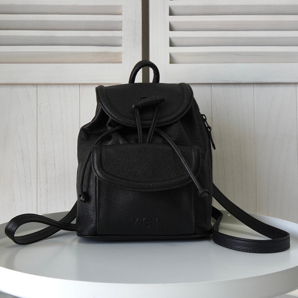 イヴ サンローラン YSLロゴ レザー ミニ リュックサック ブラック