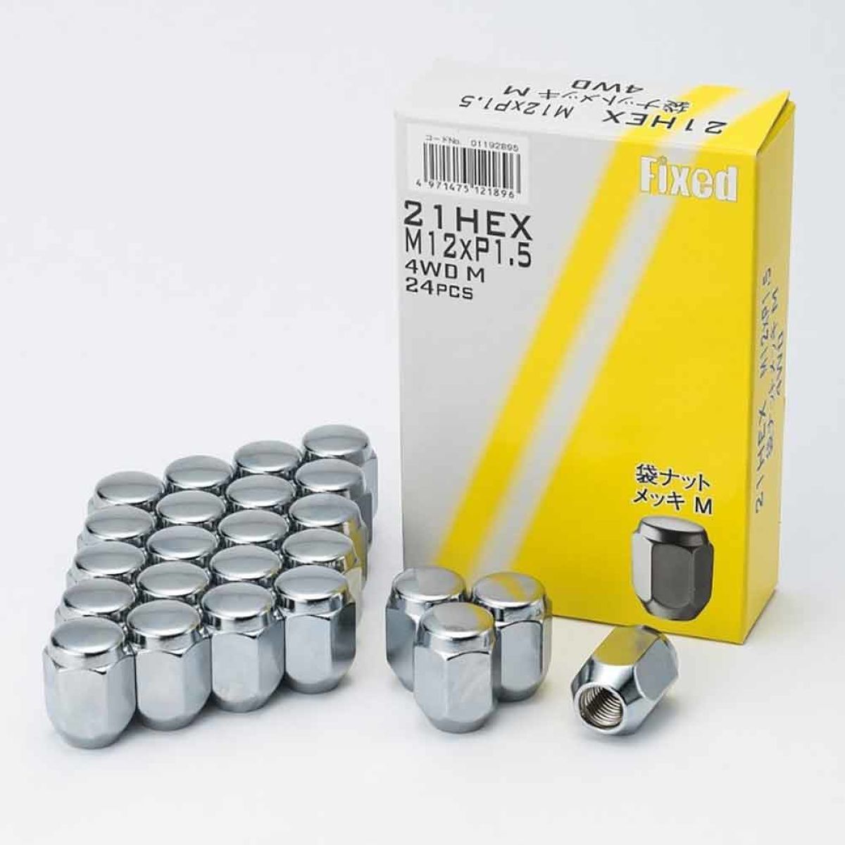 FIXED 21HEX 袋ナット 12×1.5 24個入り メッキ | オートバックス公式