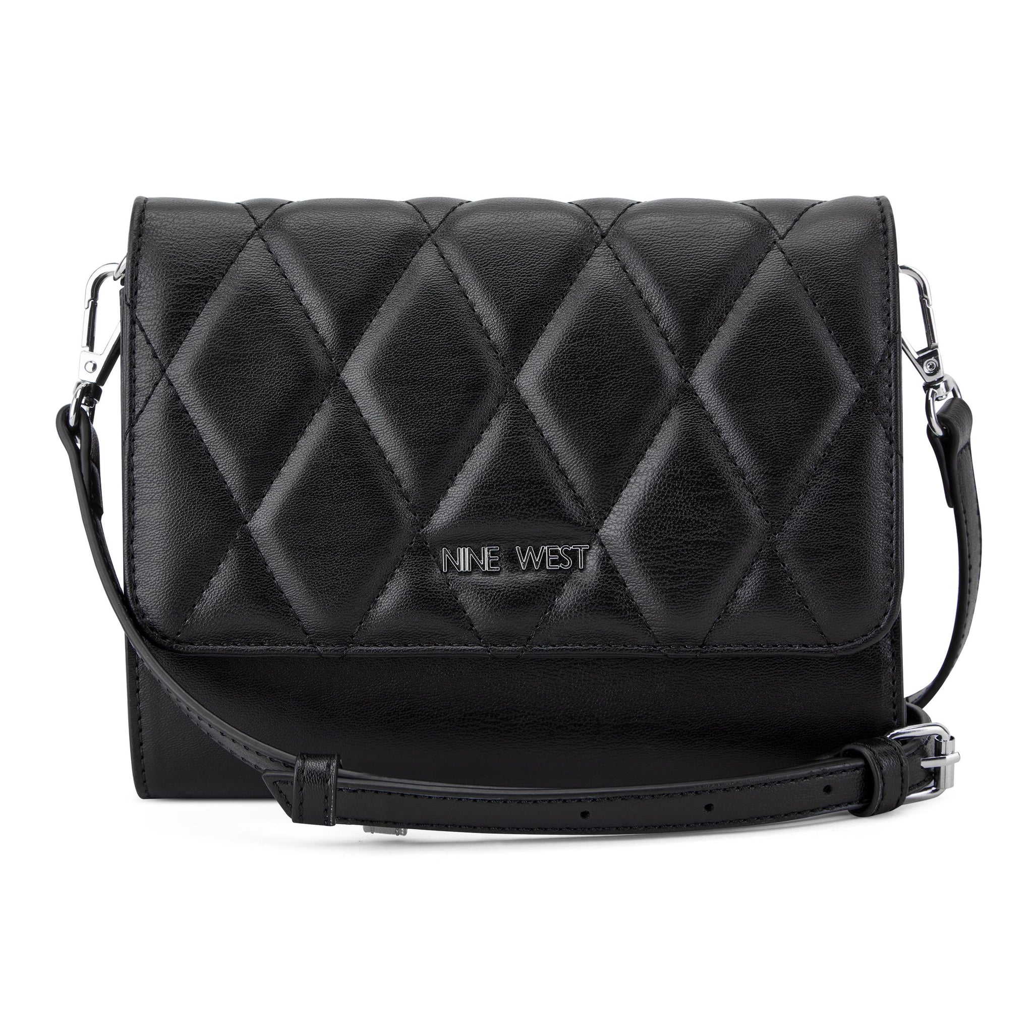 Nine West Handbags QUINTA SLG LRG CLUTCH ORGANZER BLACK - Nine