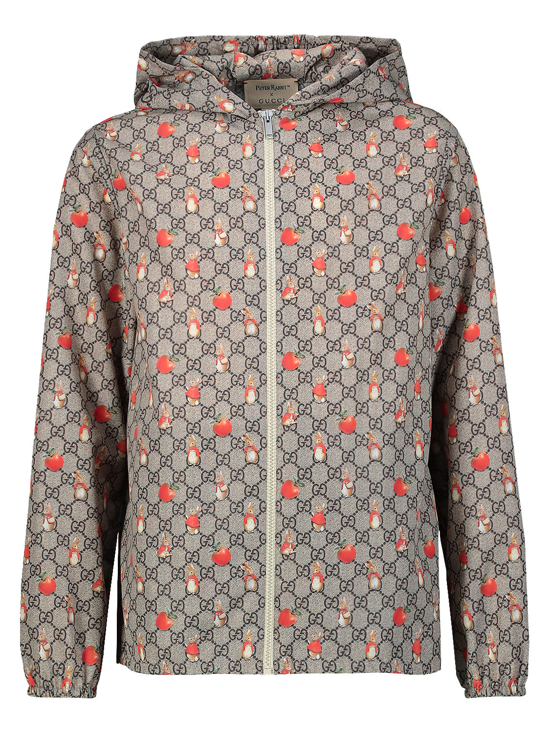 GUCCI archive nylon jacket ダブルジップ 2way Printed double jersey