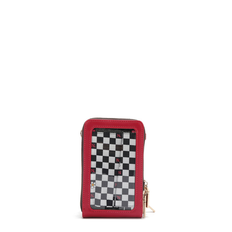 Multi-Zip Phone Case Crossbody with Universal Phone Size