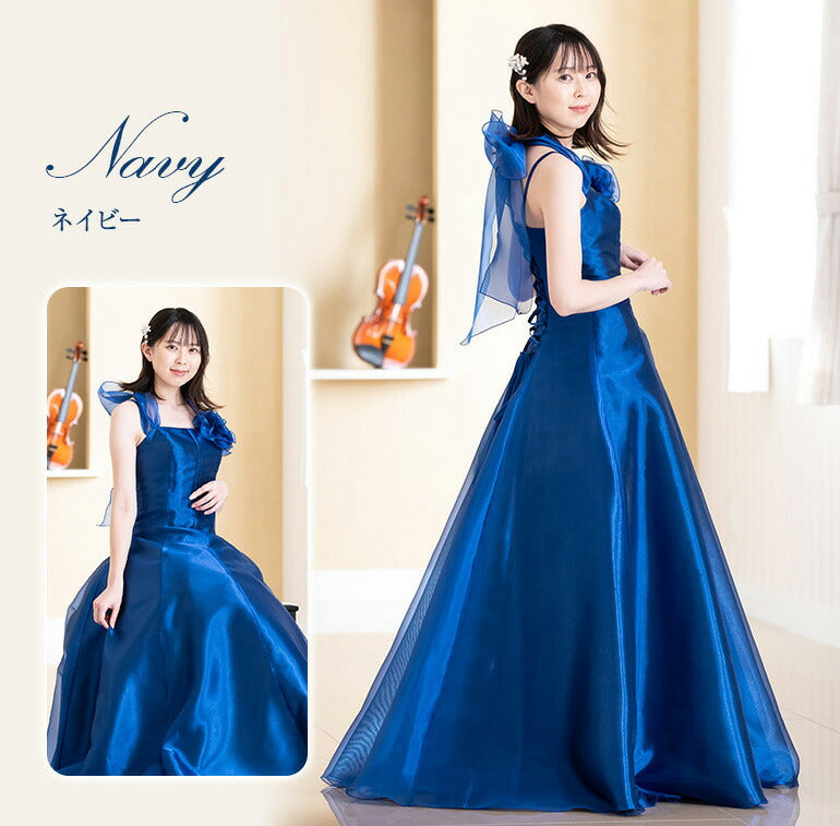 演奏会用ドレス 薔薇柄シャンタン カラードレス op3563 – non prestage