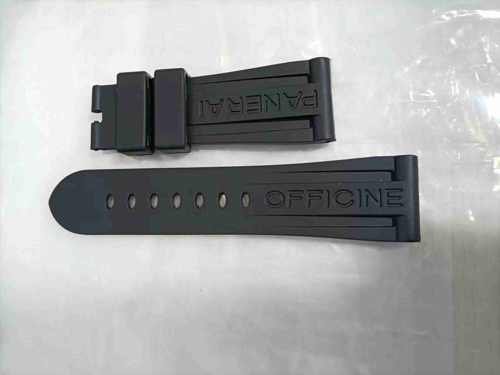 For Panerai 22mm 24mm 26mm Black Rubber Band Strap Buckle – Watch