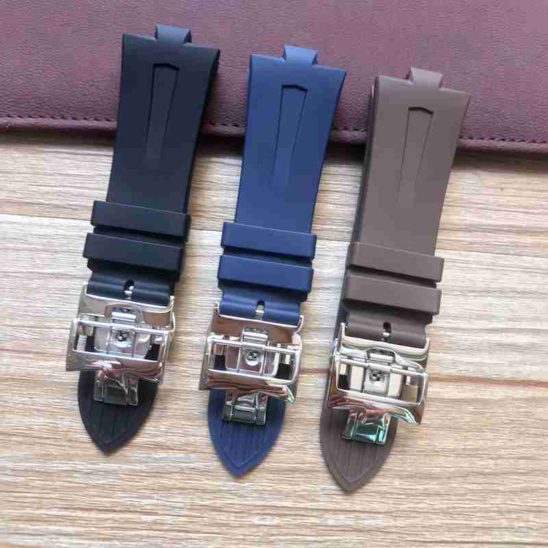For Vacheron Constantin 25mm 25x8mm Rubber Strap Band 4500V 5500V