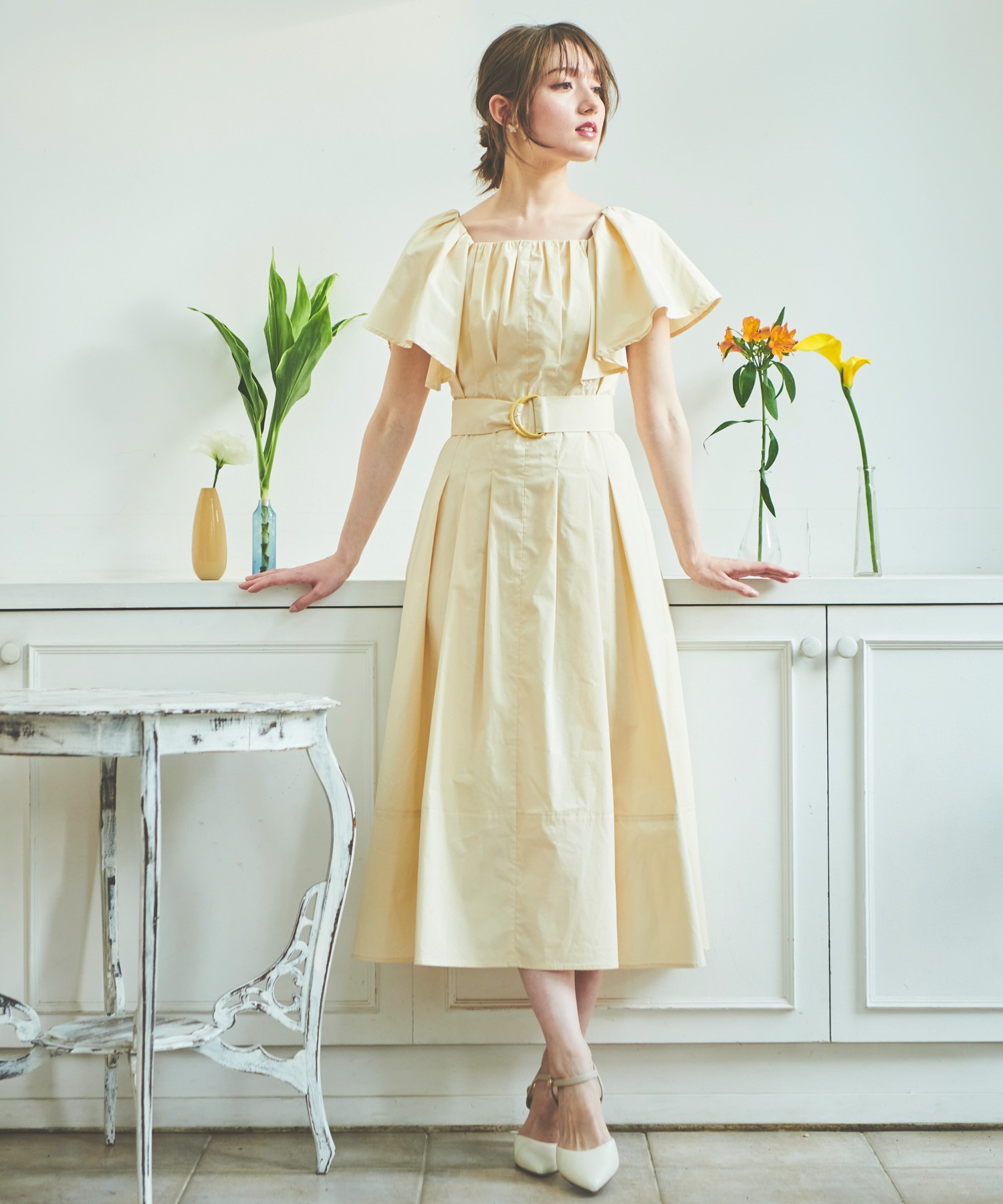 タイプライターボリュームワンピ | ロングワンピース | NOELA OFFICIAL