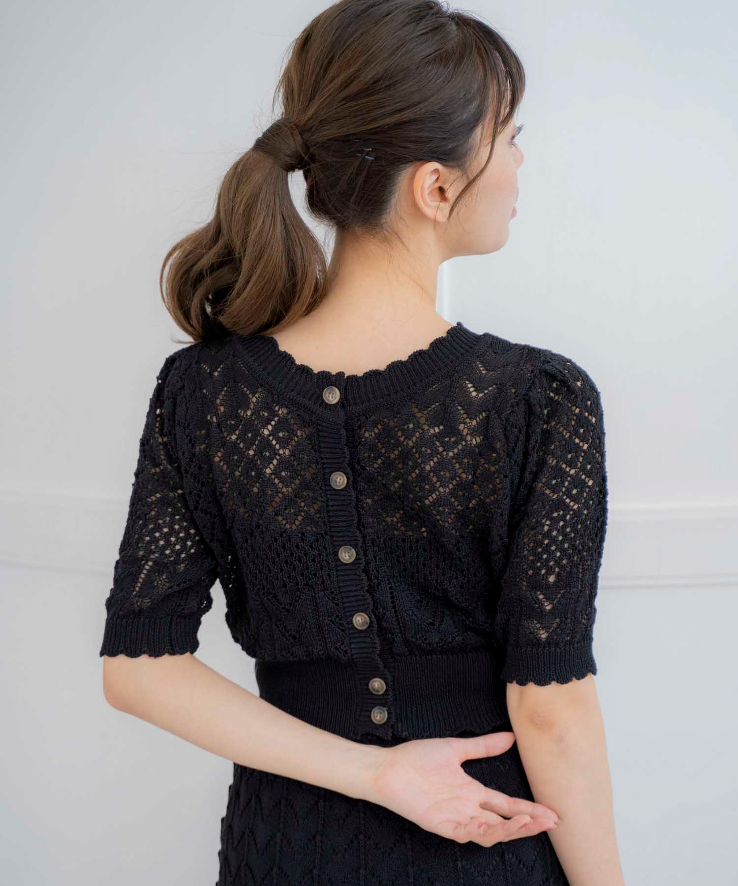 透かし編みニットセットアップ | ニットワンピース | NOELA OFFICIAL