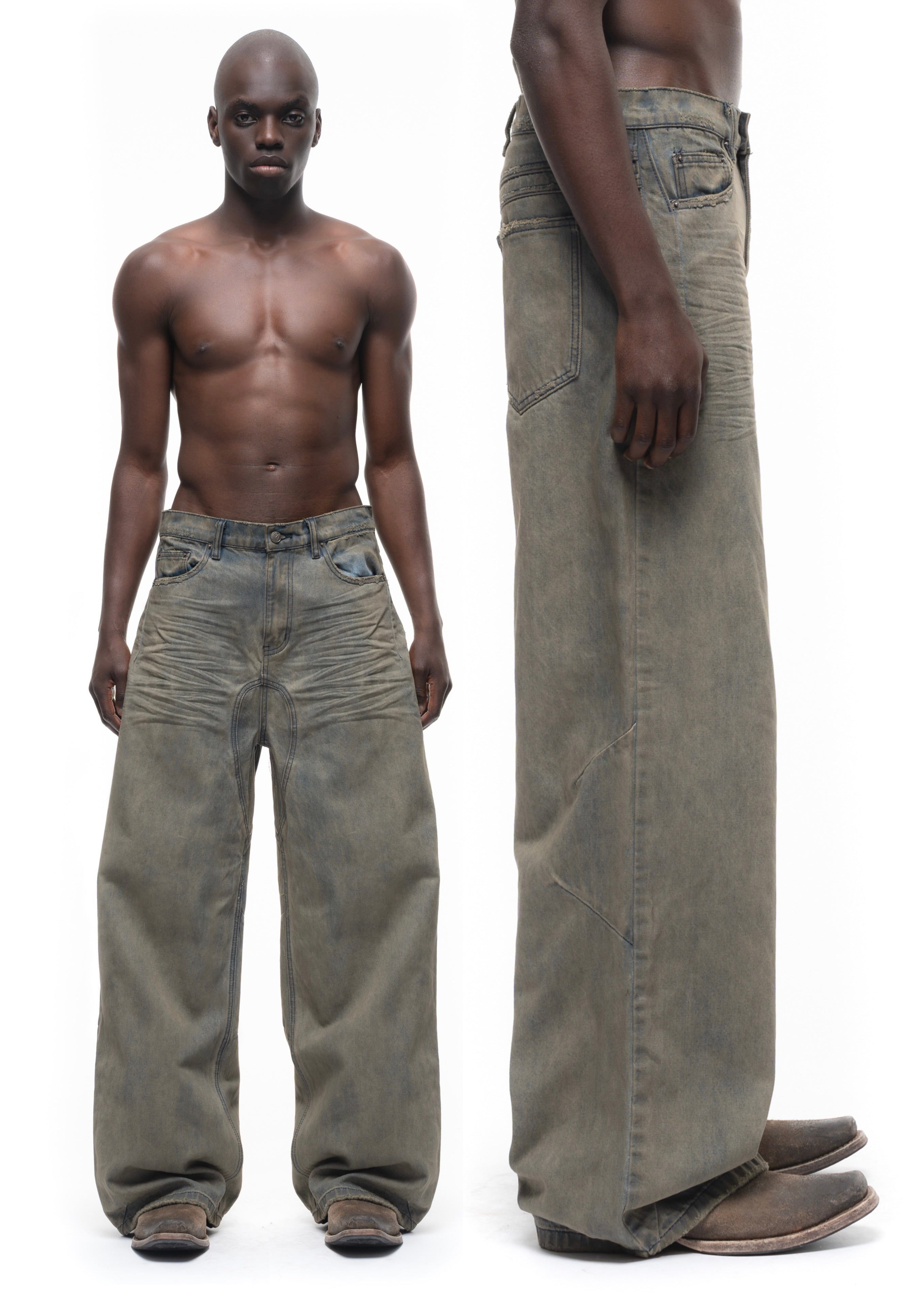 LOOSE EVERYDAY CONCRETE DUST DENIM – NO/FAITH STUDIOS