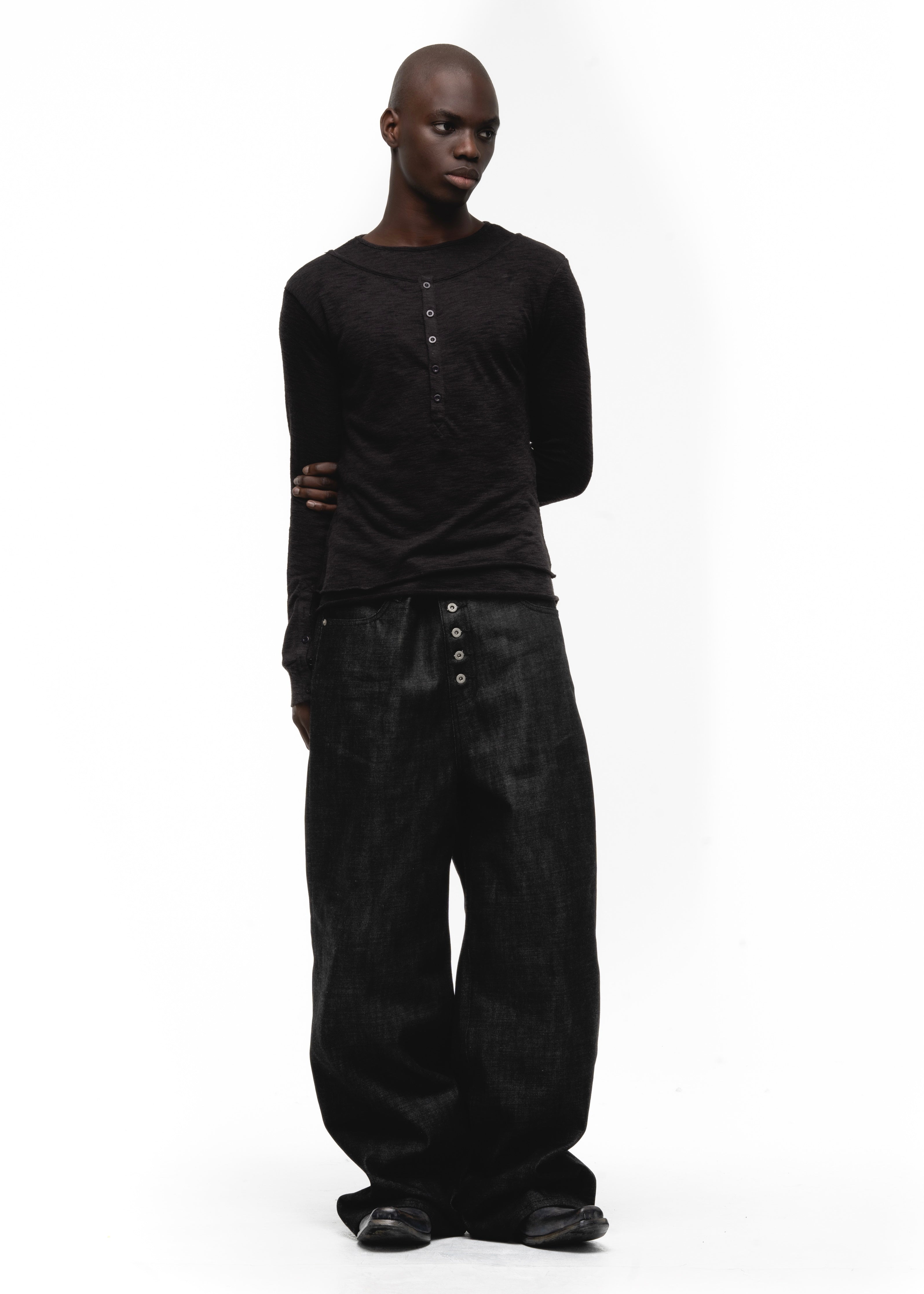 RAW DENIM JAPANESE LOOSE FIT BLACK – NO/FAITH STUDIOS