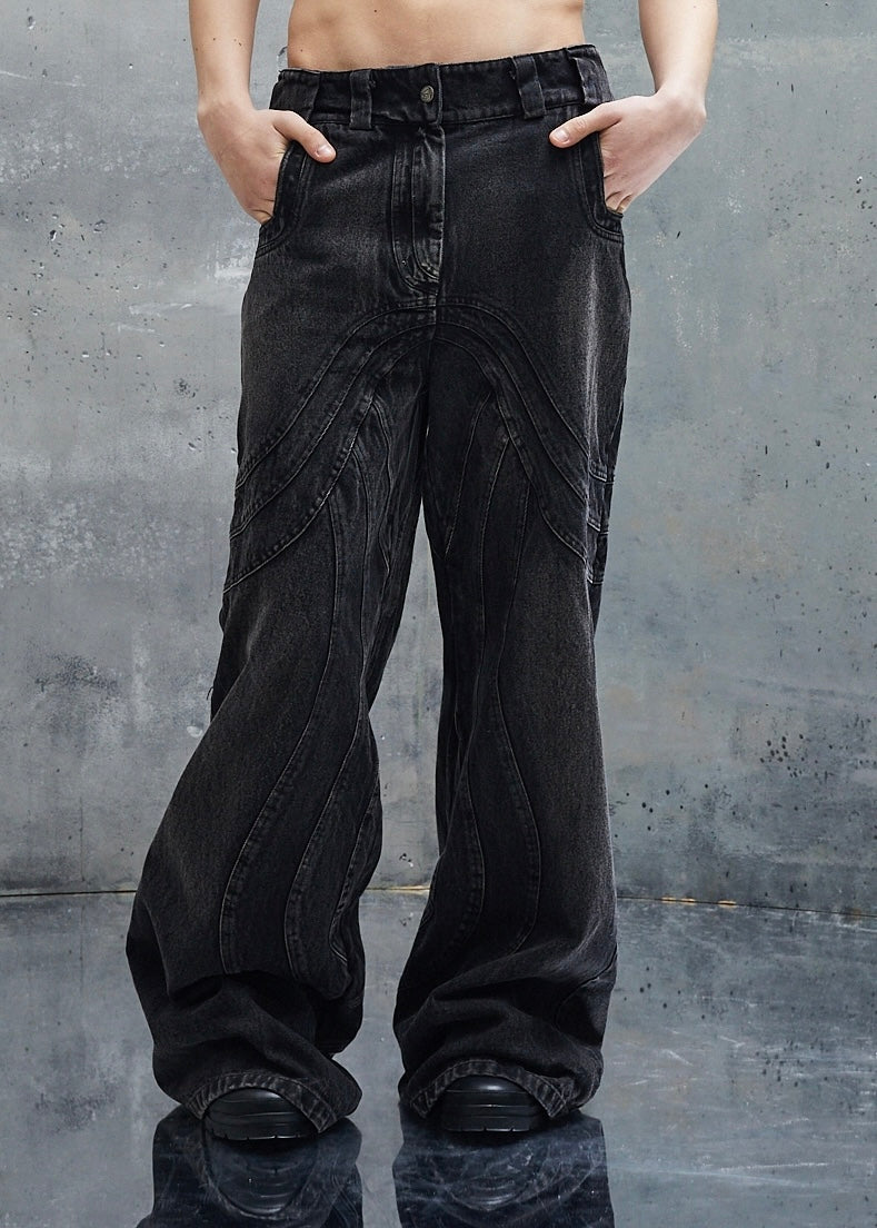 HEAVY WAVE DENIM USED BLACK – NO/FAITH STUDIOS