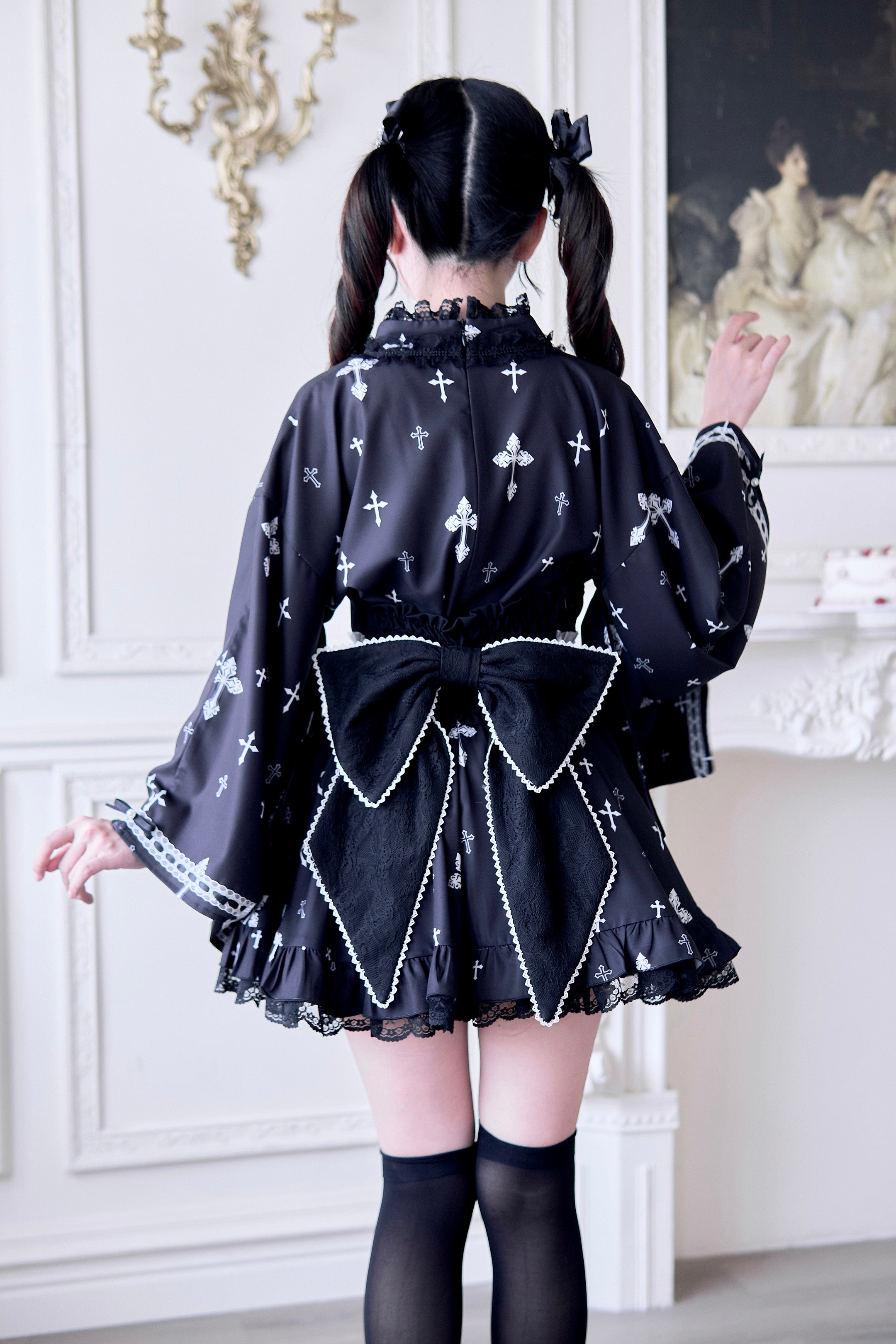 Gothic Cross Print Yukata Set – NoGenki
