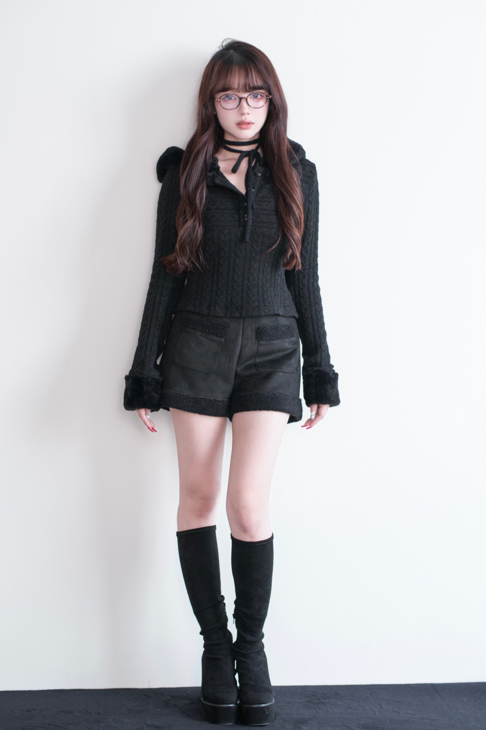 BunnyLis:リボンオフショルダーニットトップス – NoGenki