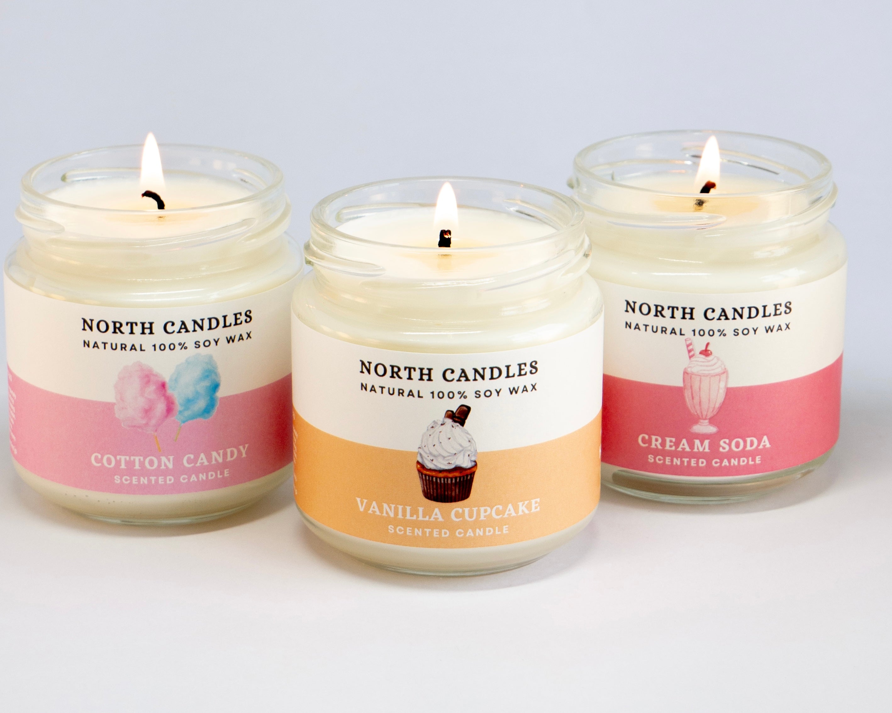 バニラカップケーキビンキャンドル – North Candles