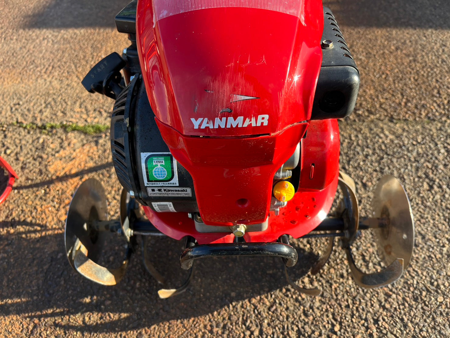 ヤンマー 中古 ミニ耕うん機【管理機】+スパイラルローター+中耕車輪