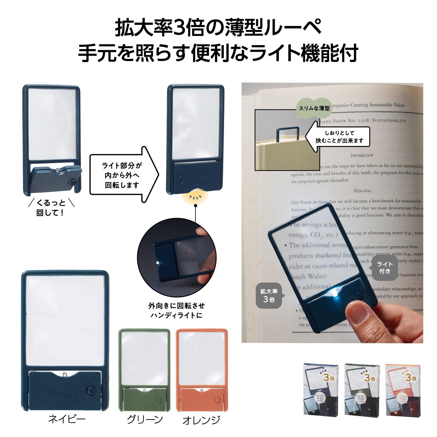 ライト付 スリムルーペ | ノベルティコレクション RAY'S