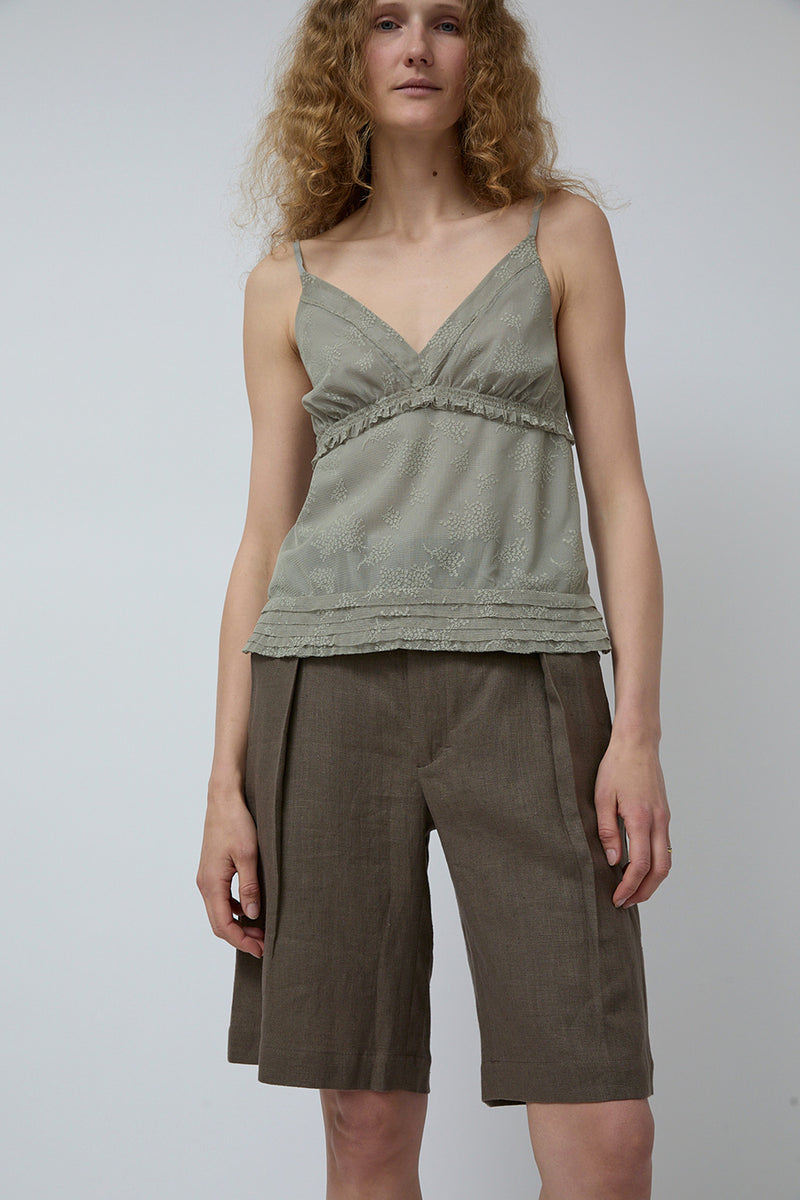 Wanze V Neck Camisole Tank in Jade – No.6 Store