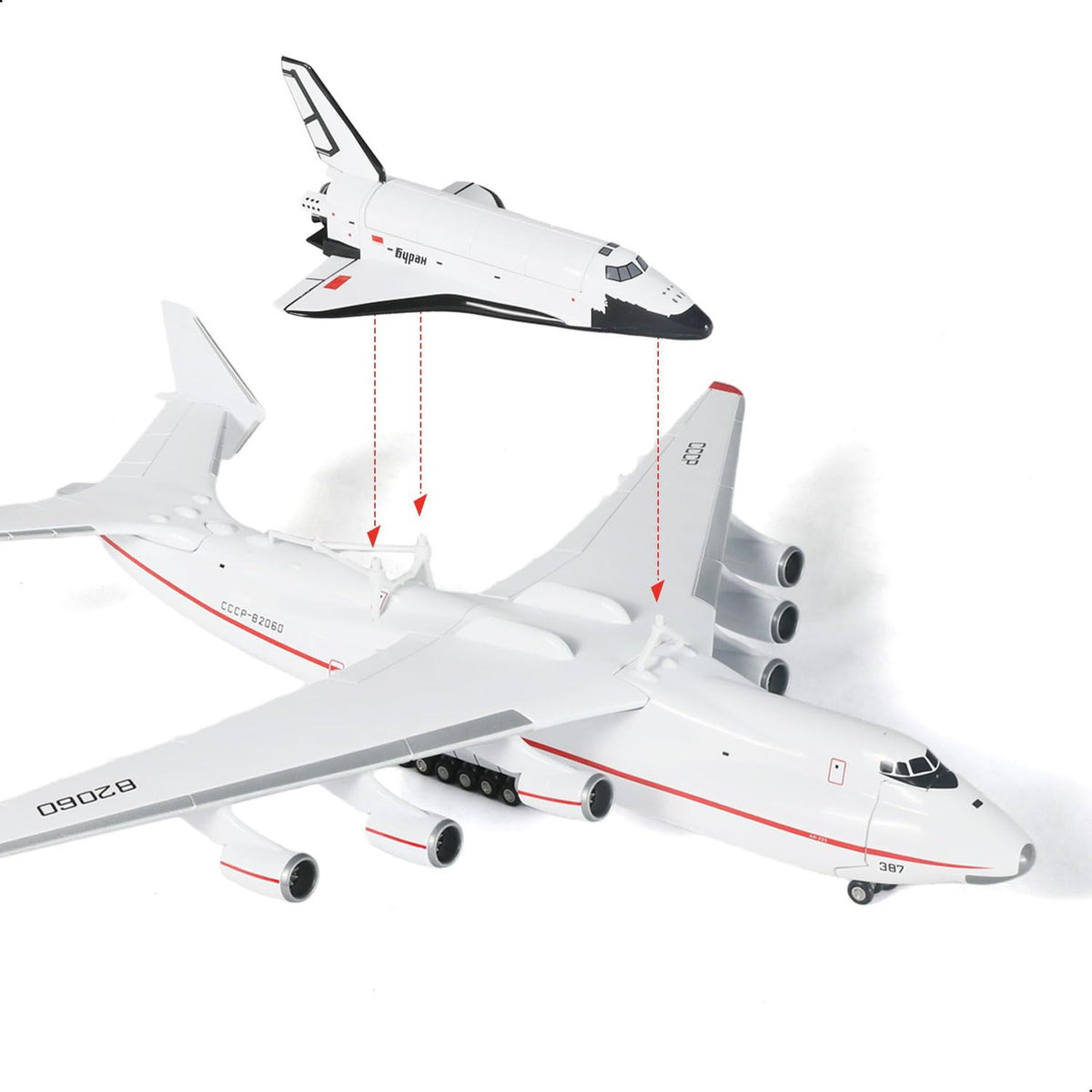 1/200 Antonov An-225 Mriya Transport Aircraft Model, Resin Buran