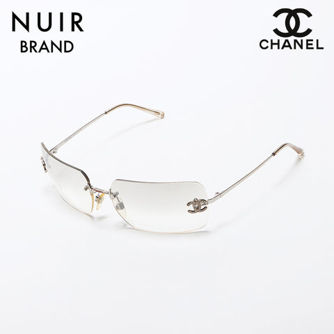 シャネル CHANEL ココマーク クリア ラインストーン リムレス