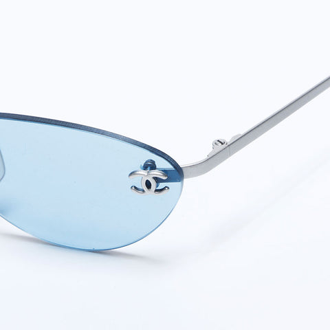 シャネル CHANEL リムレス ココマーク サングラス ブルー WS11234