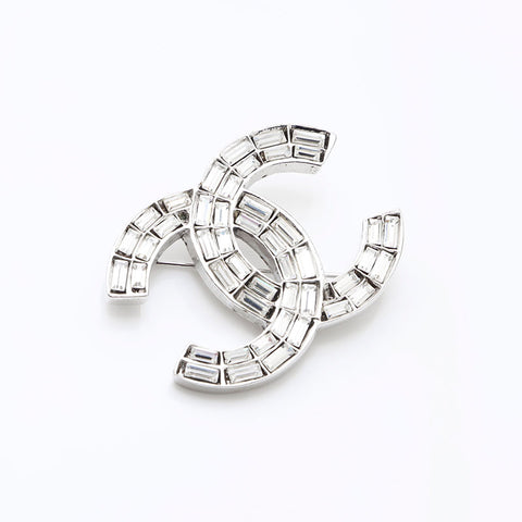 極美品 シャネル CHANEL ココマーク ラインストーン 2001年 ブローチ