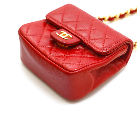 シャネル CHANEL ミニミニマトラッセ ラムスキン チェーンベルト