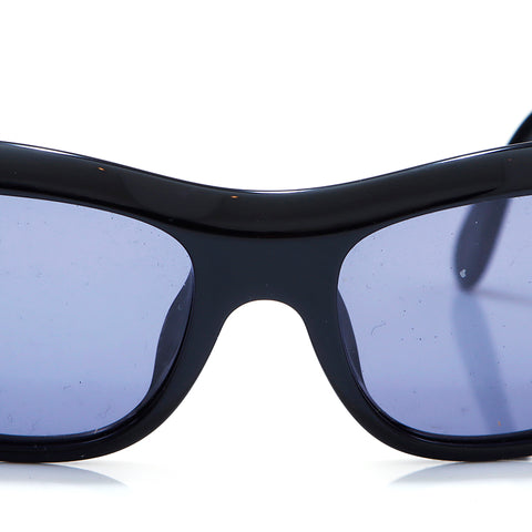 Chanel Coco Mark Sunglasses Y2K Blue Lens Sunglasses Black WS4537