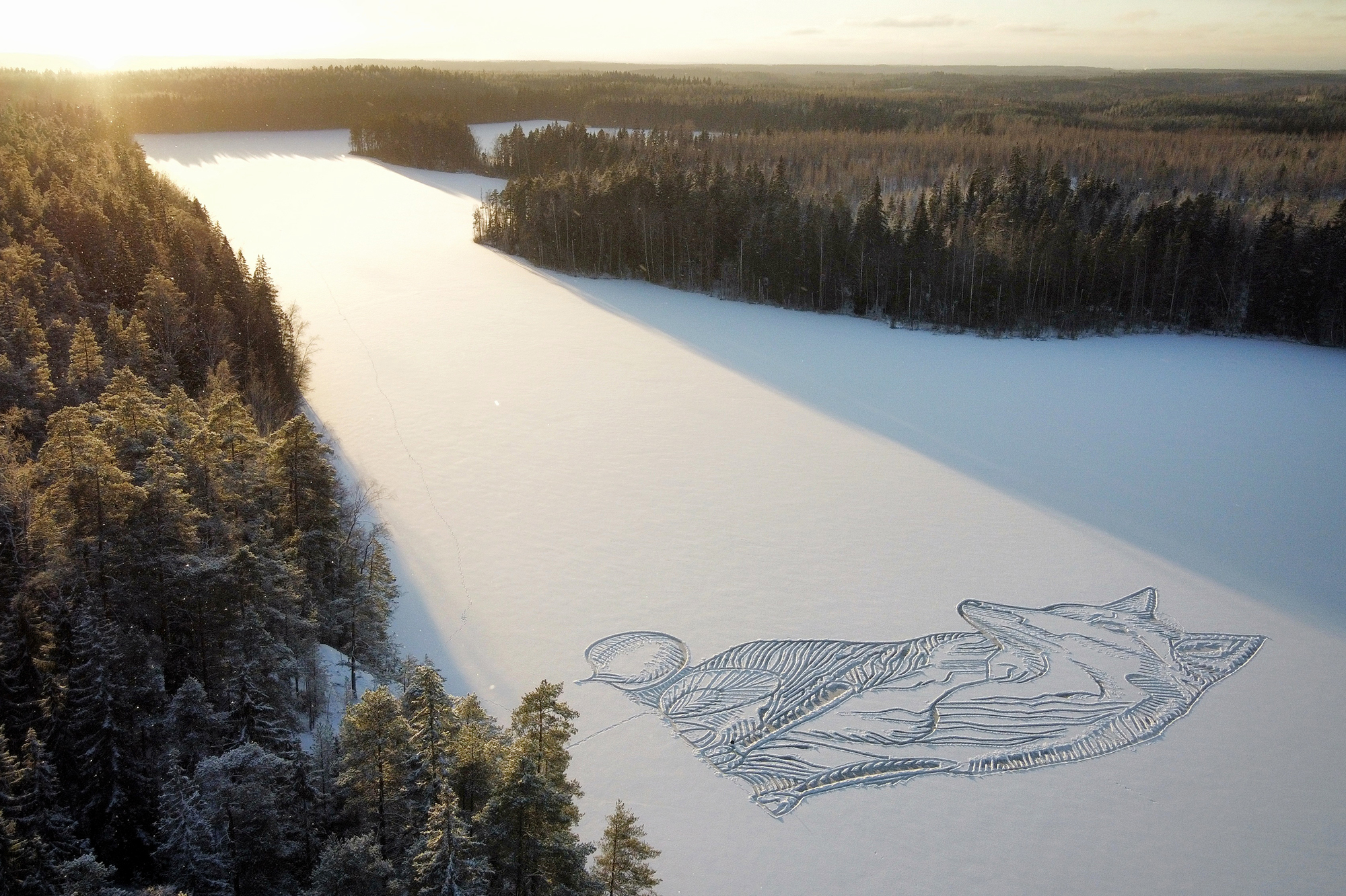 Finland: Architect's ephemeral lake art a winter tradition