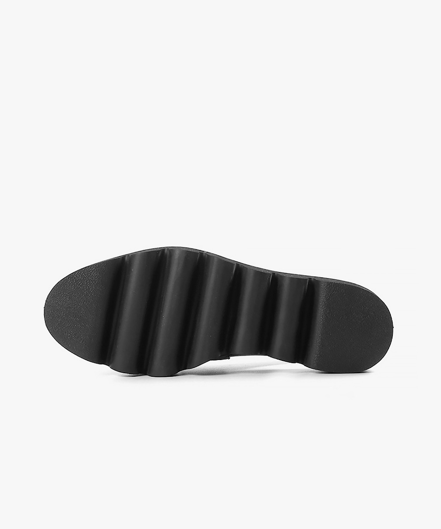 本革/厚底/3.5cm】バックベルトローファー ALL BLACK│Jeffrey