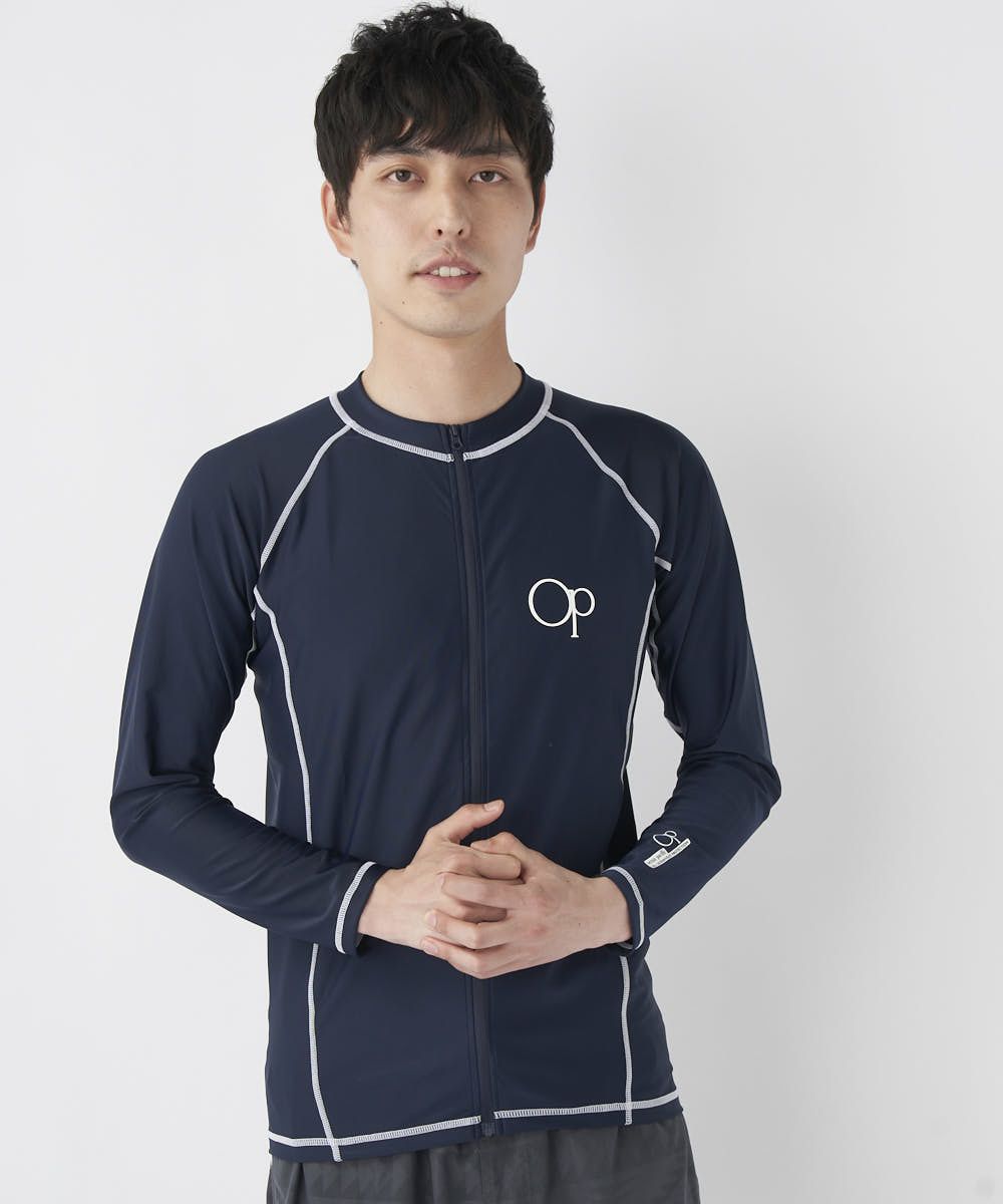 ocean pacificメンズ 胸ワンポイントOPロゴ 長袖 ラッシュガード