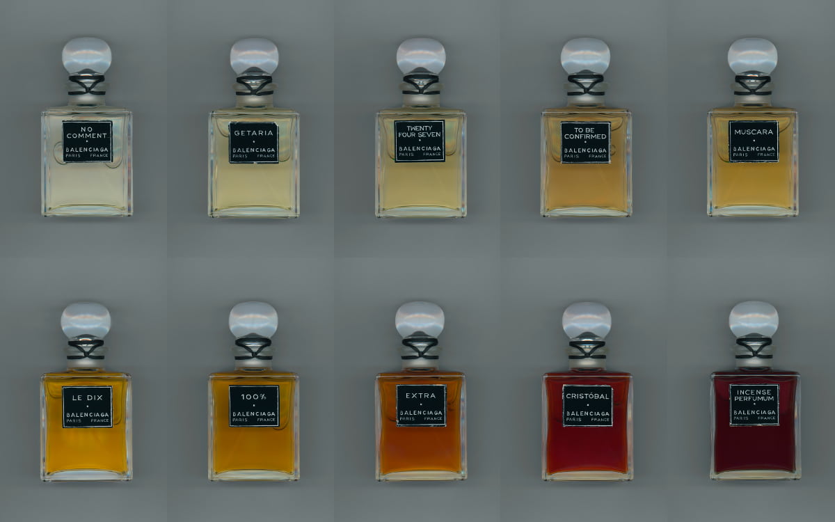 バレンシアガのフレグランスが10種の香りで登場、ミニサイズのセットや