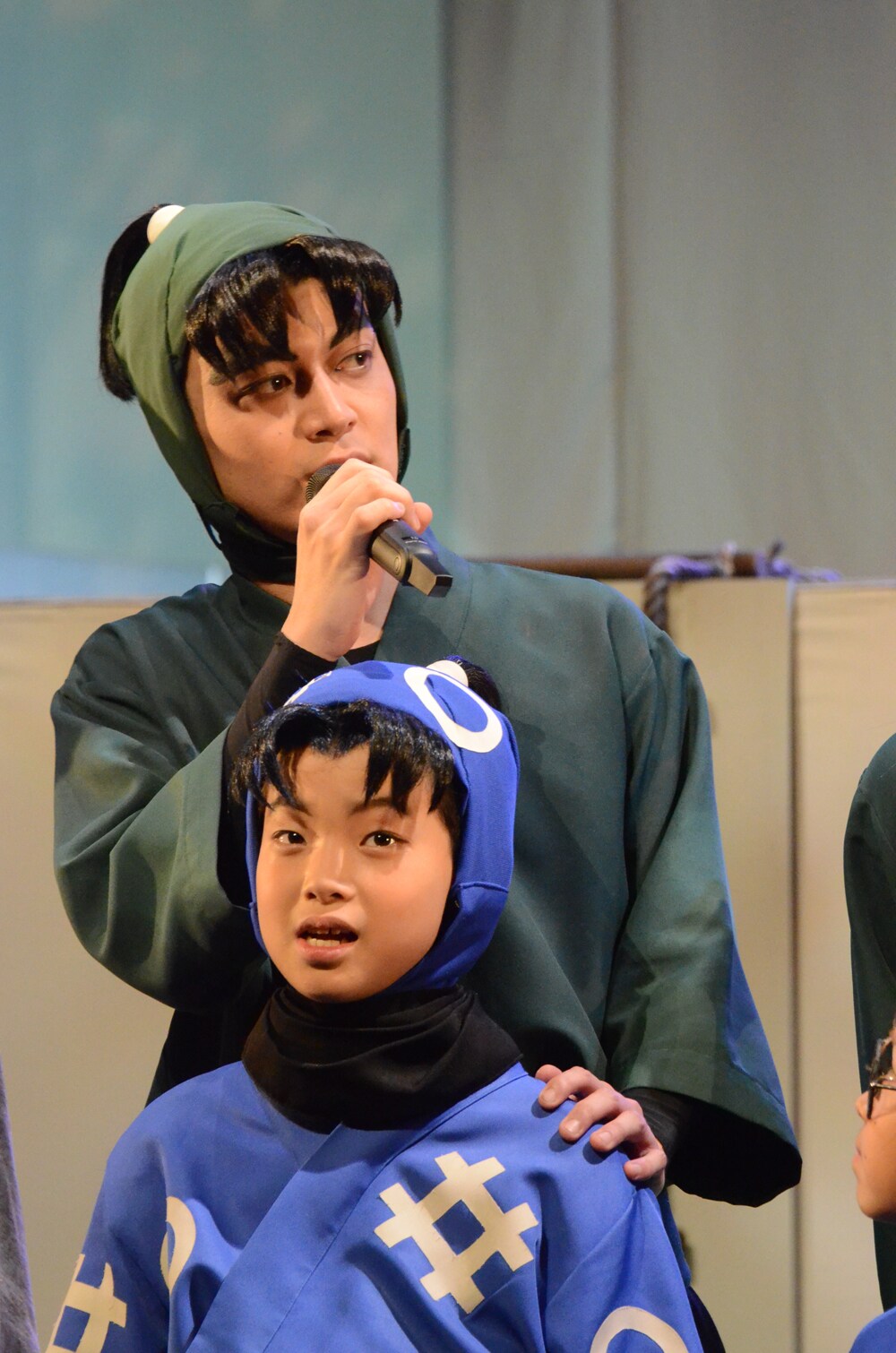 潮江文次郎役の海老澤健次。(c)ミュージカル「忍たま乱太郎」製作委員