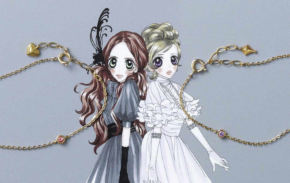 シュガシュガルーン」のショコラとバニラをイメージした天然石の