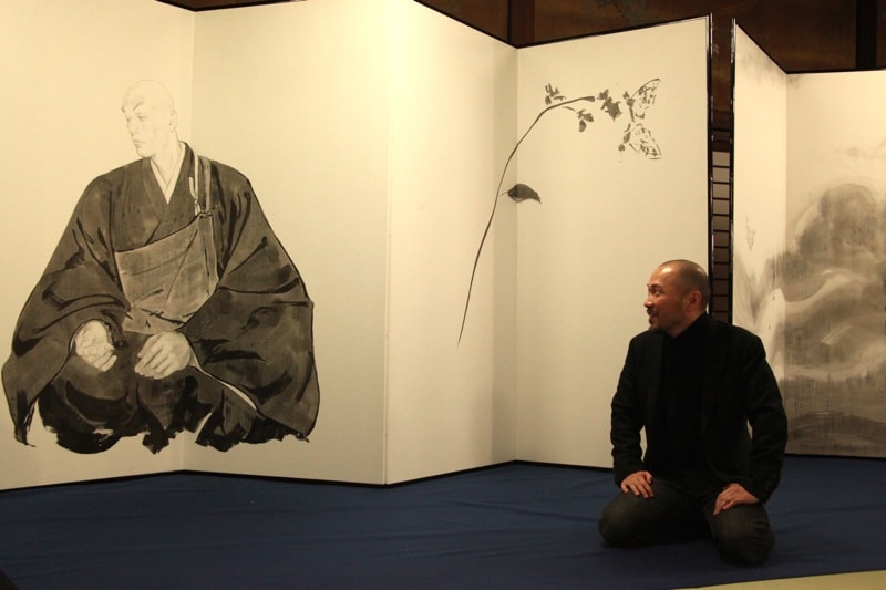 井上雄彦が「親鸞の生き様」描く屏風絵、東本願寺で公開 - コミック