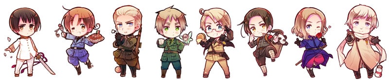 ヘタリア」のレシピ本は枢軸＆連合8カ国のシリコン型付き - コミック