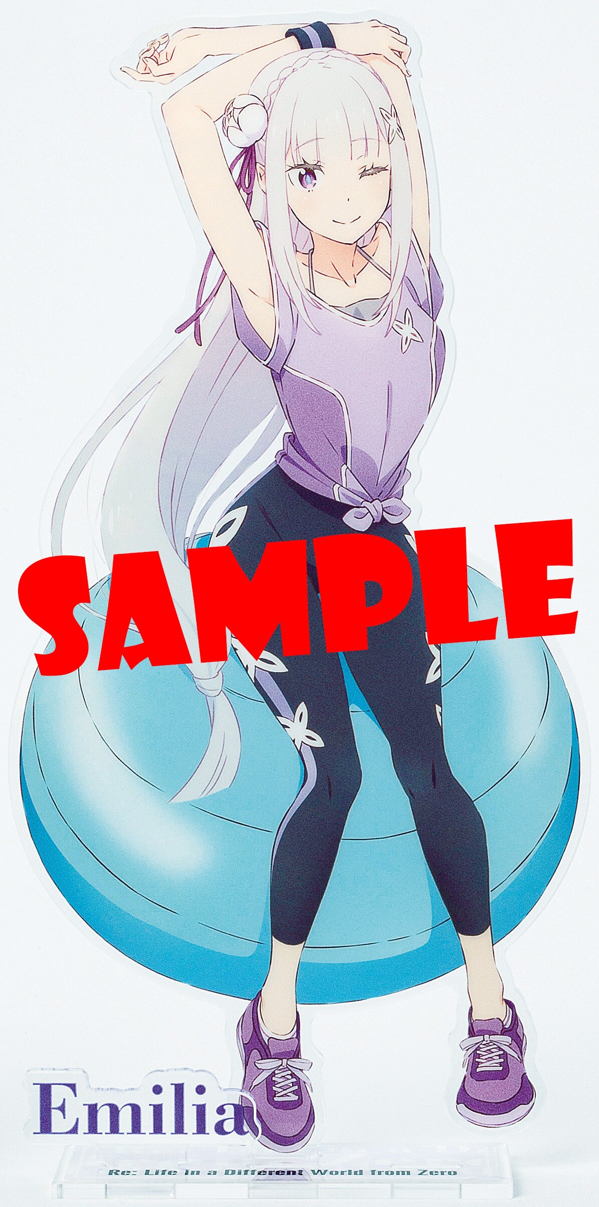 Re:ゼロ」エミリアたちのジムトレ姿がクリアスタンドに、アライブで3号
