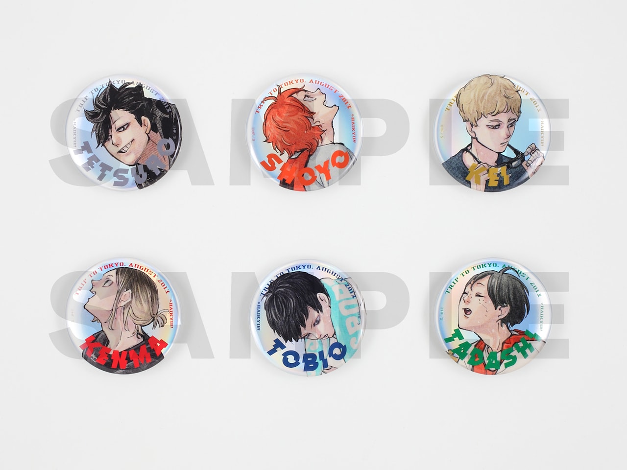 ハイキュー!!」の描き下ろしイラストを使用した「メタリック缶バッジ6